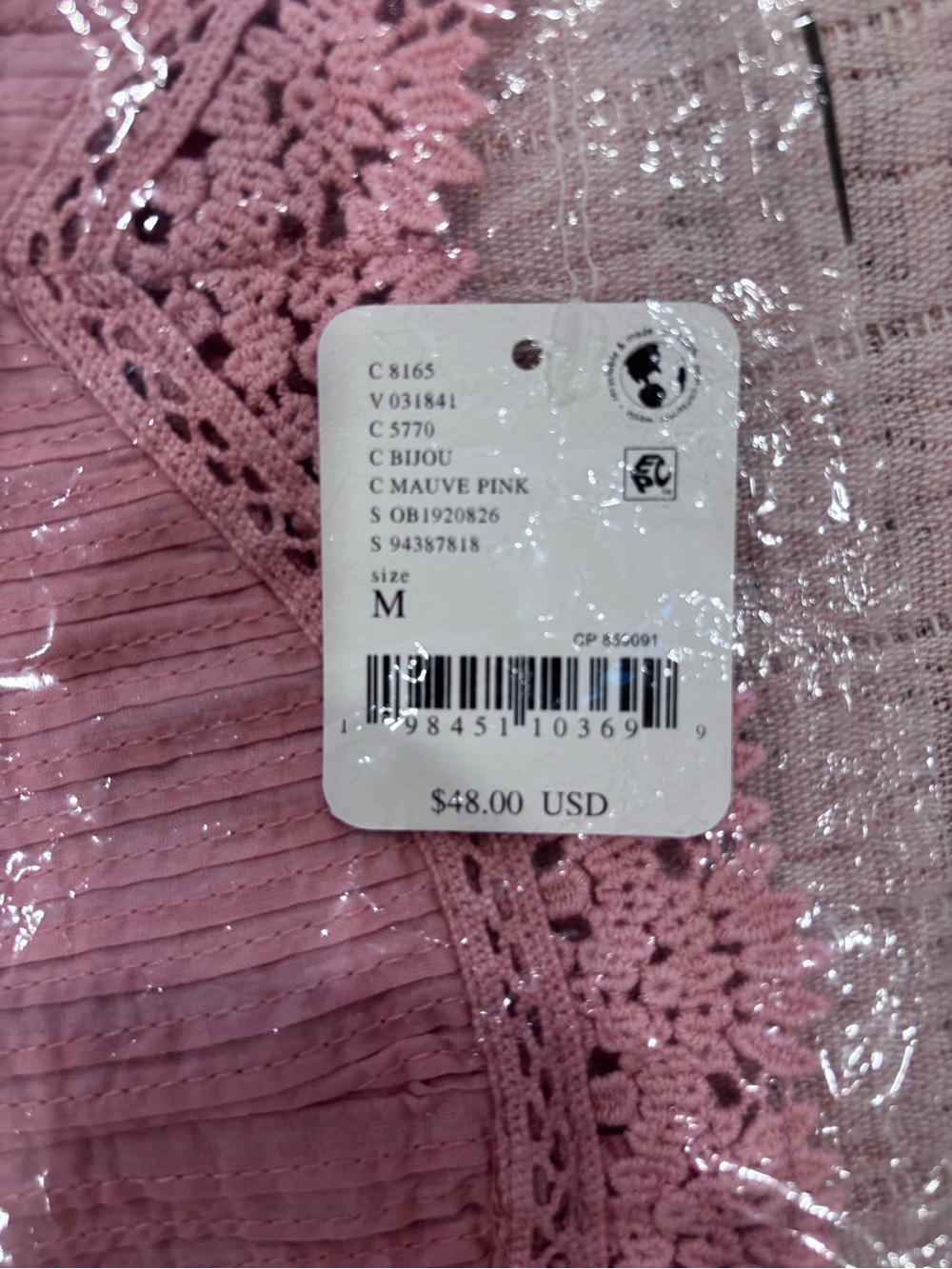 Free People Tallulah Bralette Size Medium NWT Maurice/ Pink - Picture 6 of 7